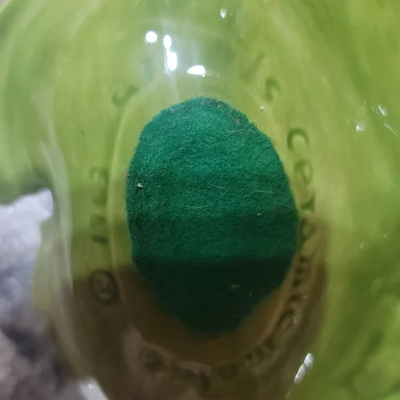 0826. Vintage 1963 Arnels Ceramic Molds  Vibrant Green & Purple Ceramic Platter - Picture 8 of 8